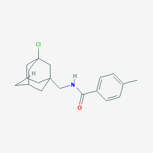 N-[(3-chloro-1-adamantyl)methyl]-4-methylbenzamide