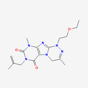 molecular formula C17H24N6O3 B2484727 1-(2-ethoxyethyl)-3,9-dimethyl-7-(2-methylprop-2-enyl)-4H-purino[8,7-c][1,2,4]triazine-6,8-dione CAS No. 919026-96-3