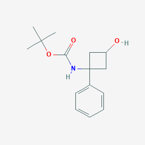 Tert-butyl N-(3-hydroxy-1-phenylcyclobutyl)carbamate