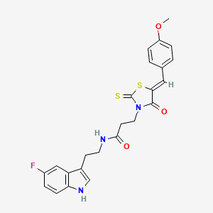 (Z)-N-(2-(5-fluoro-1H-indol-3-yl)ethyl)-3-(5-(4-methoxybenzylidene)-4-oxo-2-thioxothiazolidin-3-yl)propanamide