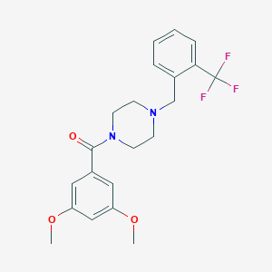 molecular formula C21H23F3N2O3 B248478 (3,5-Dimethoxy-phenyl)-[4-(2-trifluoromethyl-benzyl)-piperazin-1-yl]-methanone 