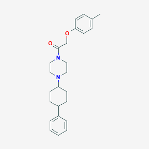 2-(4-Methylphenoxy)-1-[4-(4-phenylcyclohexyl)-1-piperazinyl]ethanone