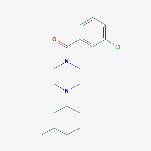 molecular formula C18H25ClN2O B248481 1-(3-Chlorobenzoyl)-4-(3-methylcyclohexyl)piperazine 