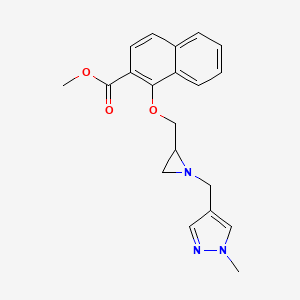Methyl 1-[[1-[(1-methylpyrazol-4-yl)methyl]aziridin-2-yl]methoxy]naphthalene-2-carboxylate
