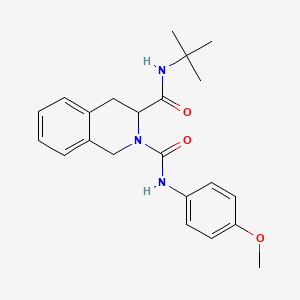 molecular formula C22H27N3O3 B2484821 N~3~-(叔丁基)-N~2~-(4-甲氧基苯基)-3,4-二氢-2,3(1H)-异喹啉二甲酰胺 CAS No. 318256-28-9