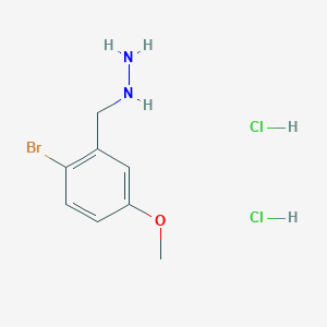molecular formula C8H13BrCl2N2O B2484827 [(2-溴-5-甲氧基苯基)甲基]肼二盐酸盐 CAS No. 1803605-83-5