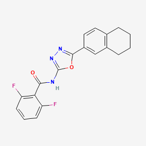 molecular formula C19H15F2N3O2 B2484839 2,6-difluoro-N-[5-(5,6,7,8-tetrahydronaphthalen-2-yl)-1,3,4-oxadiazol-2-yl]benzamide CAS No. 862809-29-8