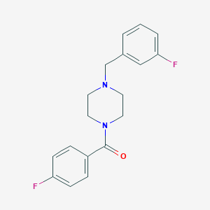 molecular formula C18H18F2N2O B248484 1-(4-Fluorobenzoyl)-4-(3-fluorobenzyl)piperazine 