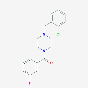 molecular formula C18H18ClFN2O B248485 1-(2-Chlorobenzyl)-4-(3-fluorobenzoyl)piperazine 