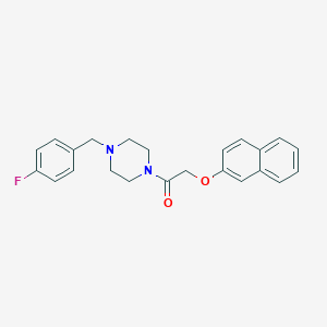 molecular formula C23H23FN2O2 B248489 1-(4-Fluorobenzyl)-4-[(2-naphthyloxy)acetyl]piperazine 