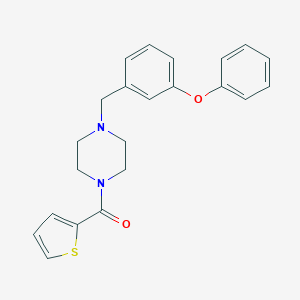 molecular formula C22H22N2O2S B248491 1-(3-Phenoxybenzyl)-4-(2-thienylcarbonyl)piperazine 