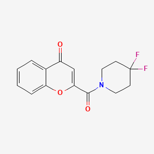 molecular formula C15H13F2NO3 B2484938 2-(4,4-Difluoropiperidine-1-carbonyl)chromen-4-one CAS No. 2327445-10-1