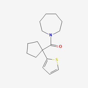 molecular formula C16H23NOS B2484945 Azepan-1-yl(1-(thiophen-2-yl)cyclopentyl)methanone CAS No. 1049512-22-2