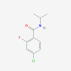 molecular formula C10H11ClFNO B2484948 4-chloro-2-fluoro-N~1~-isopropylbenzamide CAS No. 1341490-88-7
