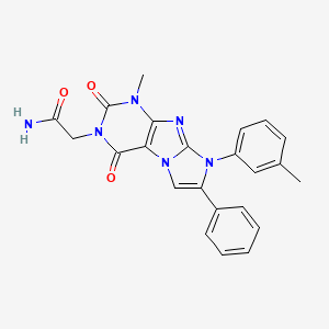 2-[1-Methyl-8-(3-methylphenyl)-2,4-dioxo-7-phenyl-1,3,5-trihydro-4-imidazolino [1,2-h]purin-3-yl]acetamide