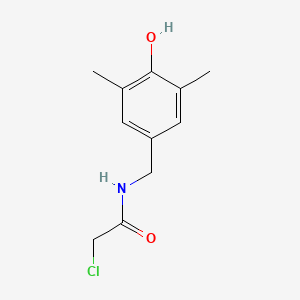 molecular formula C11H14ClNO2 B2484951 2-氯-N-[(4-羟基-3,5-二甲基苯基)甲基]乙酰胺 CAS No. 734546-62-4