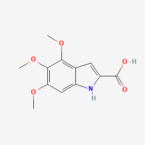 molecular formula C12H13NO5 B2484958 4,5,6-Trimethoxy-1H-indole-2-carboxylic acid CAS No. 30448-09-0