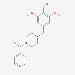 molecular formula C20H24N2O4 B248496 [4-(4-Hydroxy-3,5-dimethoxy-benzyl)-piperazin-1-yl]-phenyl-methanone 