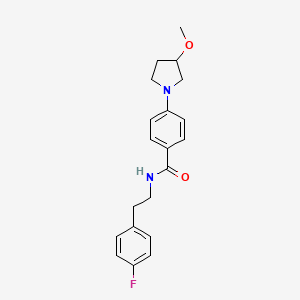 N-(4-fluorophenethyl)-4-(3-methoxypyrrolidin-1-yl)benzamide