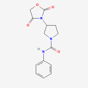 3-(2,4-dioxooxazolidin-3-yl)-N-phenylpyrrolidine-1-carboxamide