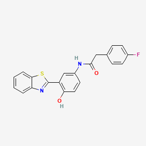 N-(3-(benzo[d]thiazol-2-yl)-4-hydroxyphenyl)-2-(4-fluorophenyl)acetamide