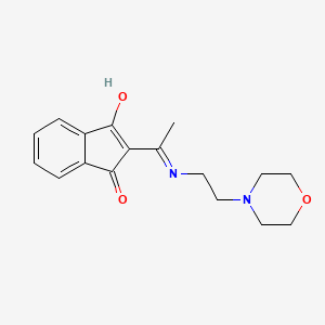 2-(1-{[2-(morpholin-4-yl)ethyl]amino}ethylidene)-1H-indene-1,3(2H)-dione