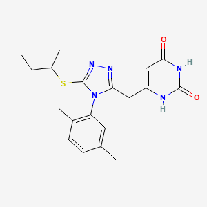 6-((5-(sec-butylthio)-4-(2,5-dimethylphenyl)-4H-1,2,4-triazol-3-yl)methyl)pyrimidine-2,4(1H,3H)-dione