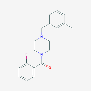 molecular formula C19H21FN2O B248498 1-(2-Fluorobenzoyl)-4-(3-methylbenzyl)piperazine 