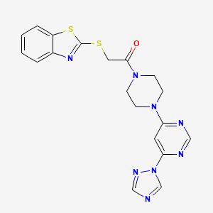 1-(4-(6-(1H-1,2,4-triazol-1-yl)pyrimidin-4-yl)piperazin-1-yl)-2-(benzo[d]thiazol-2-ylthio)ethanone