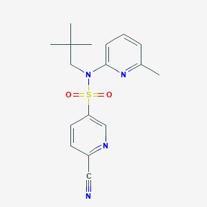 6-cyano-N-(2,2-dimethylpropyl)-N-(6-methylpyridin-2-yl)pyridine-3-sulfonamide