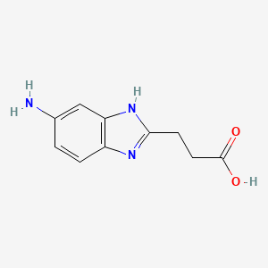 molecular formula C10H11N3O2 B2484988 3-(6-amino-1H-benzimidazol-2-yl)propanoic acid CAS No. 856437-59-7