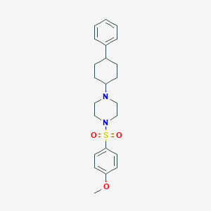 molecular formula C23H30N2O3S B248499 1-[(4-Methoxyphenyl)sulfonyl]-4-(4-phenylcyclohexyl)piperazine 