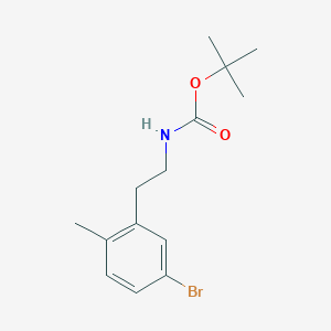 molecular formula C14H20BrNO2 B2484992 tert-butyl N-[2-(5-bromo-2-methylphenyl)ethyl]carbamate CAS No. 2137643-34-4