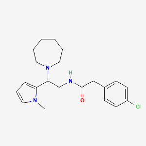 N-(2-(azepan-1-yl)-2-(1-methyl-1H-pyrrol-2-yl)ethyl)-2-(4-chlorophenyl)acetamide