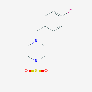 molecular formula C12H17FN2O2S B248500 1-(4-Fluorobenzyl)-4-(methylsulfonyl)piperazine 