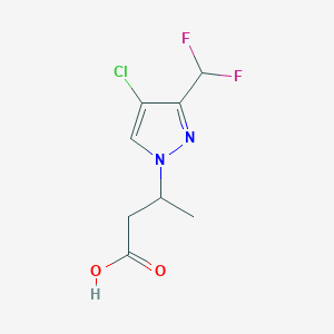 3-[4-chloro-3-(difluoromethyl)-1H-pyrazol-1-yl]butanoic acid
