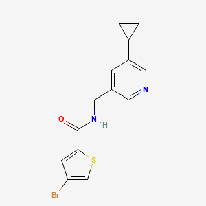 4-bromo-N-((5-cyclopropylpyridin-3-yl)methyl)thiophene-2-carboxamide
