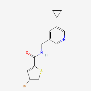 molecular formula C14H13BrN2OS B2485002 4-bromo-N-[(5-cyclopropylpyridin-3-yl)methyl]thiophene-2-carboxamide CAS No. 2034569-94-1