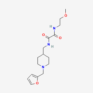 molecular formula C16H25N3O4 B2485004 N1-((1-(furan-2-ylmethyl)piperidin-4-yl)methyl)-N2-(2-methoxyethyl)oxalamide CAS No. 953158-53-7