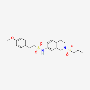 2-(4-methoxyphenyl)-N-(2-(propylsulfonyl)-1,2,3,4-tetrahydroisoquinolin-7-yl)ethanesulfonamide