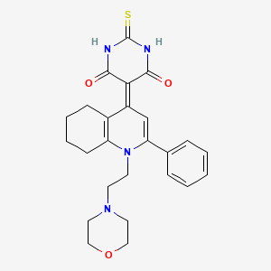 5-(1-(2-morpholinoethyl)-2-phenyl-5,6,7,8-tetrahydroquinolin-4(1H)-ylidene)-2-thioxodihydropyrimidine-4,6(1H,5H)-dione