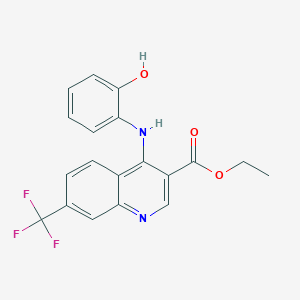 Ethyl 4-[(2-hydroxyphenyl)amino]-7-(trifluoromethyl)quinoline-3-carboxylate