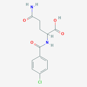 molecular formula C12H13ClN2O4 B2485017 4-Carbamoyl-2-[(4-chlorophenyl)formamido]butanoic acid CAS No. 1396963-68-0