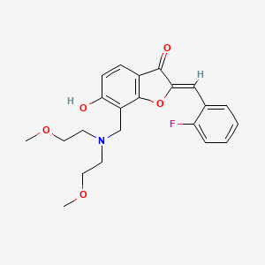 (Z)-7-((bis(2-methoxyethyl)amino)methyl)-2-(2-fluorobenzylidene)-6-hydroxybenzofuran-3(2H)-one