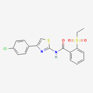 N-(4-(4-chlorophenyl)thiazol-2-yl)-2-(ethylsulfonyl)benzamide