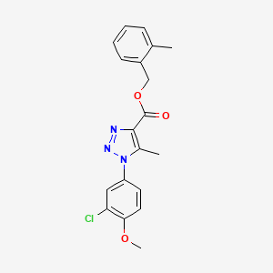 molecular formula C19H18ClN3O3 B2485028 2-methylbenzyl 1-(3-chloro-4-methoxyphenyl)-5-methyl-1H-1,2,3-triazole-4-carboxylate CAS No. 946243-05-6