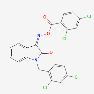3-{[(2,4-dichlorobenzoyl)oxy]imino}-1-(2,4-dichlorobenzyl)-1,3-dihydro-2H-indol-2-one