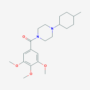 molecular formula C21H32N2O4 B248503 1-(4-Methylcyclohexyl)-4-(3,4,5-trimethoxybenzoyl)piperazine 