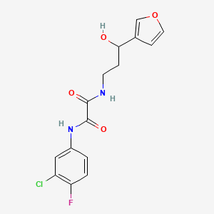 N1-(3-chloro-4-fluorophenyl)-N2-(3-(furan-3-yl)-3-hydroxypropyl)oxalamide