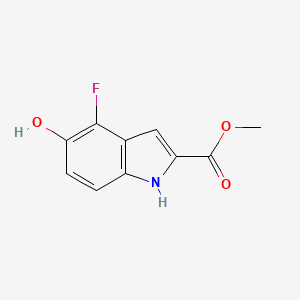 molecular formula C10H8FNO3 B2485031 methyl 4-fluoro-5-hydroxy-1H-indole-2-carboxylate CAS No. 1285403-82-8